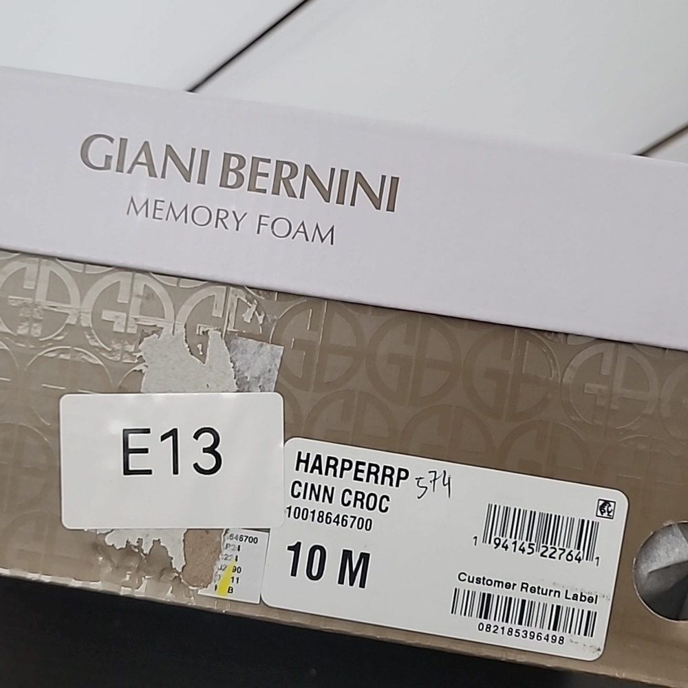 NEW Giani Bernini Harperr Memory Foam Platform Cinnamon Croc 10 Sandals - Picture 9 of 9